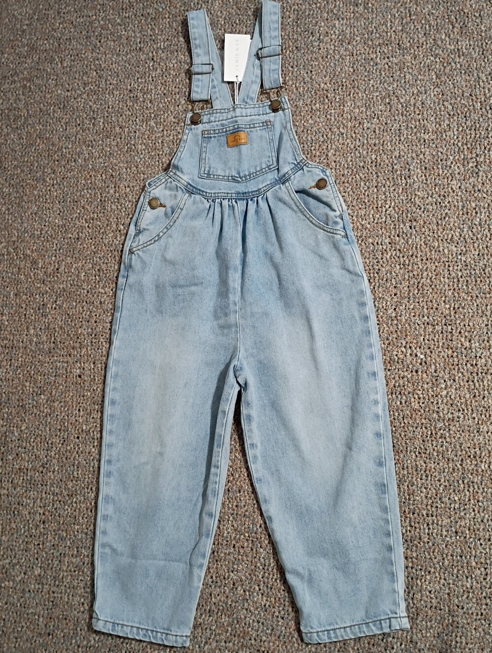 Jamie Kay Girls Light Wash Blue Denim Overalls 5Y NWT